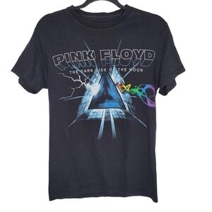 Pink Floyd Dark Side of the Moon Liquid Blue T-Shirt in Black Size Small